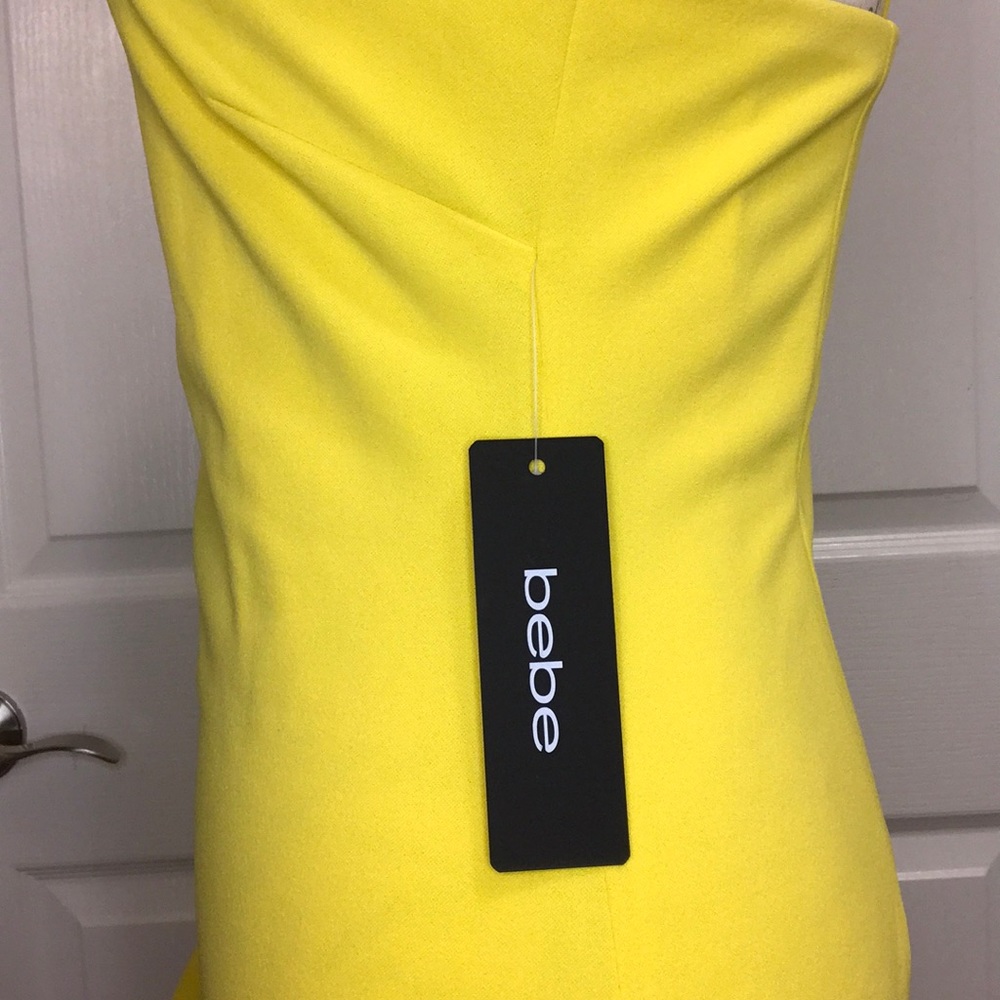 Yellow Bebe Ruffle Dress - Picture 4 of 5